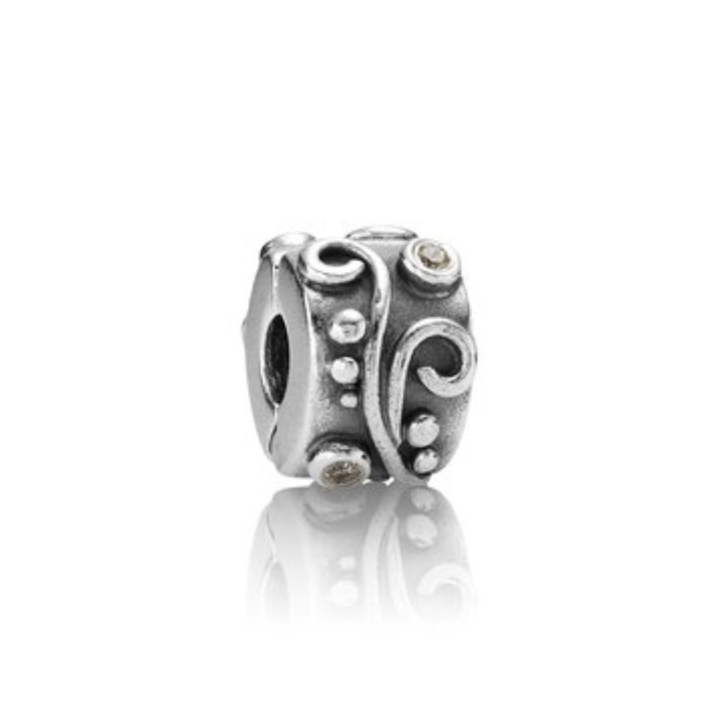 Pandora swirly clip charm
